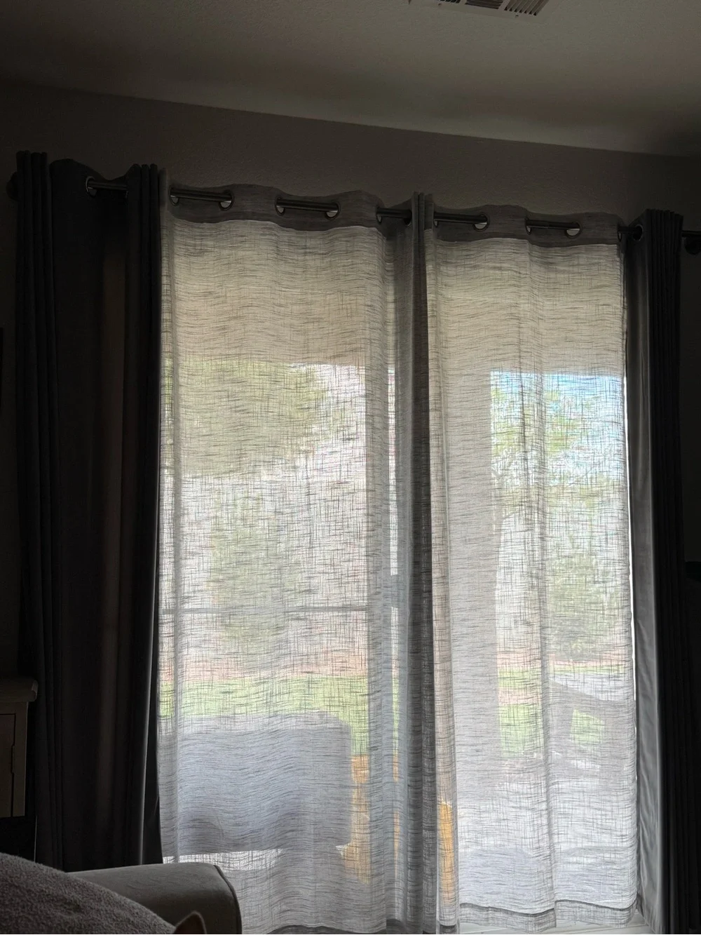 SET OF 6 CURTAIN PANELS - gray 84 x 52